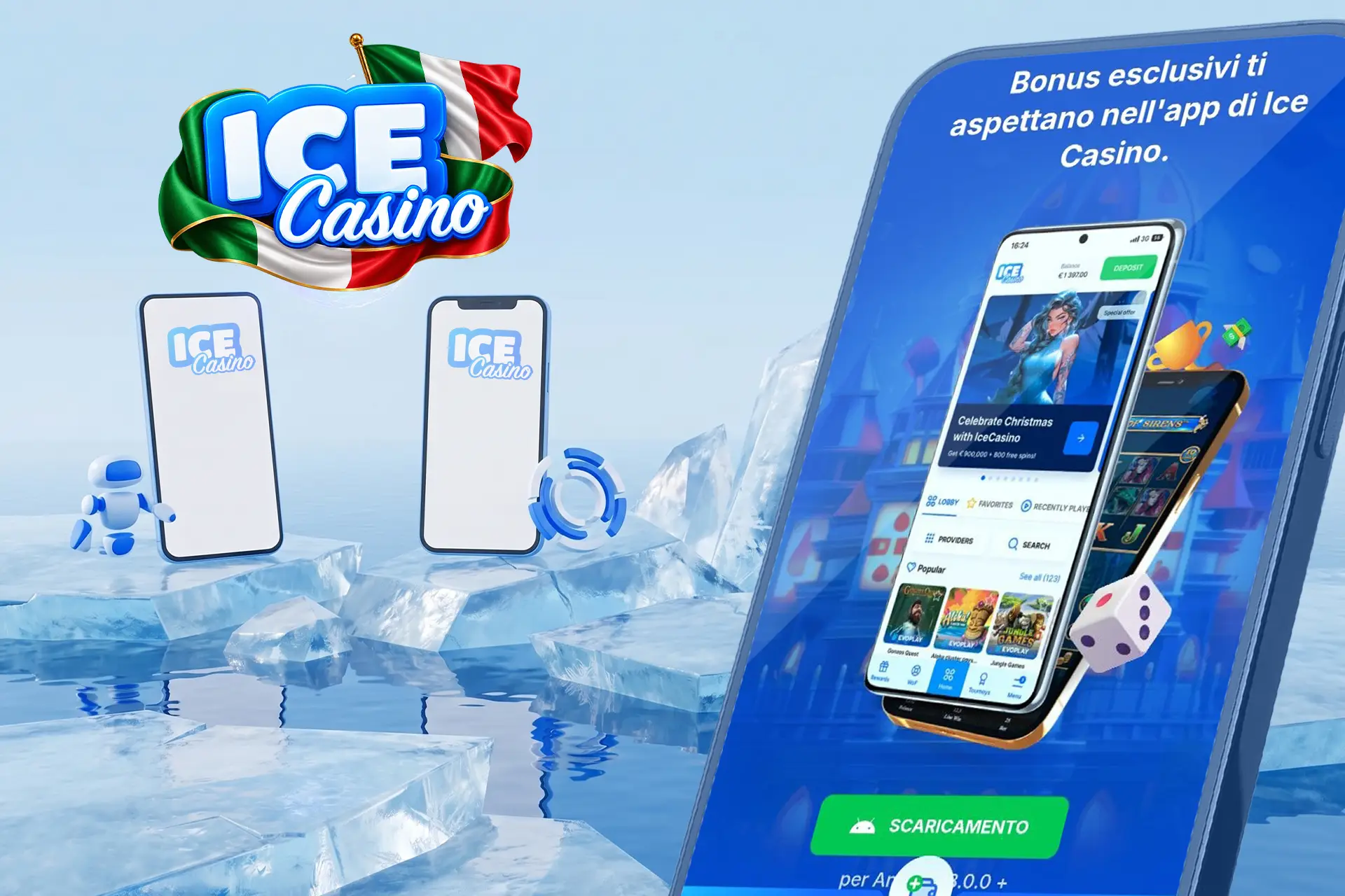 Interfaccia dell'applicazione mobile ottimizzata per dispositivi Android e iOS, che offre un'esperienza di gioco fluida e download rapido